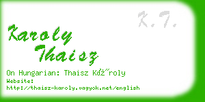 karoly thaisz business card